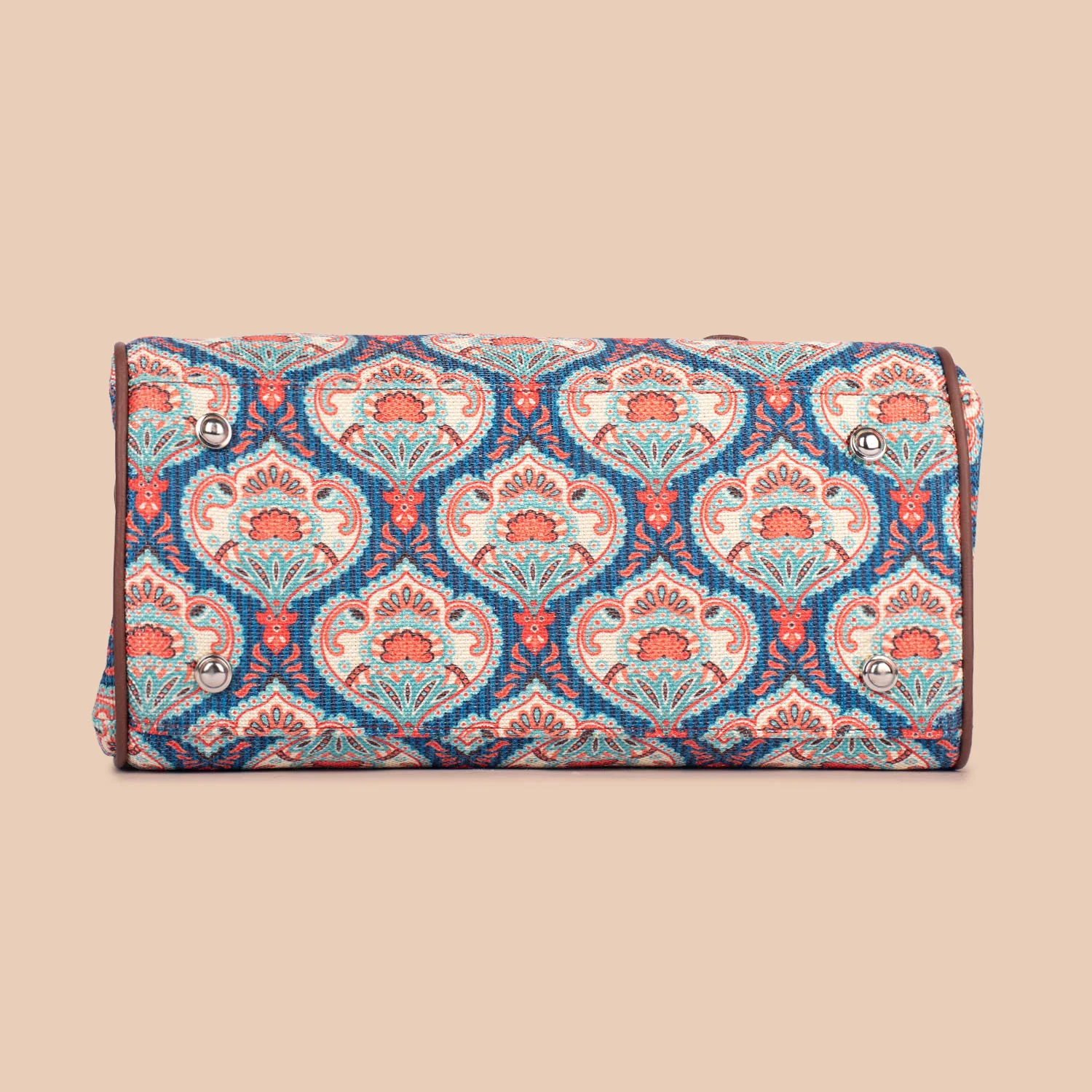 Konkona Heritage Satchel Bag - Kovil Blue - Image 7