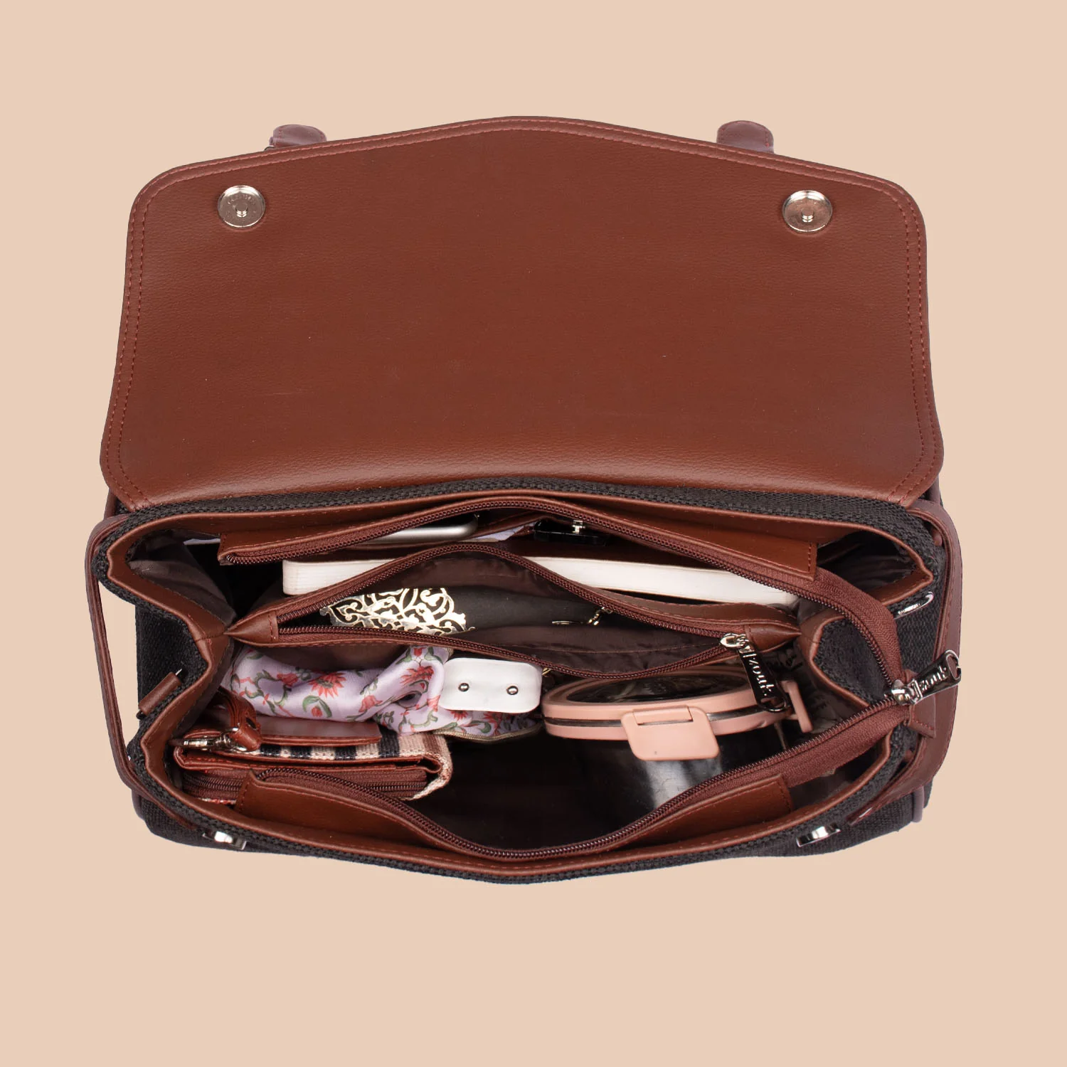 Konkona Heritage Satchel Bag - Qutub Stripes - Image 7