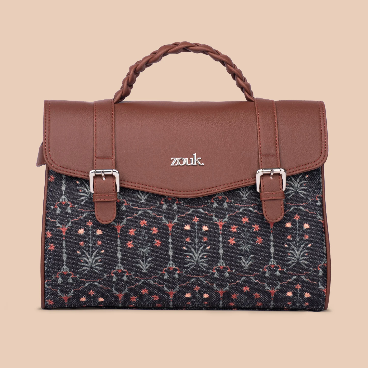 Konkona Heritage Satchel Bag - Taj Guldasta - Image 3