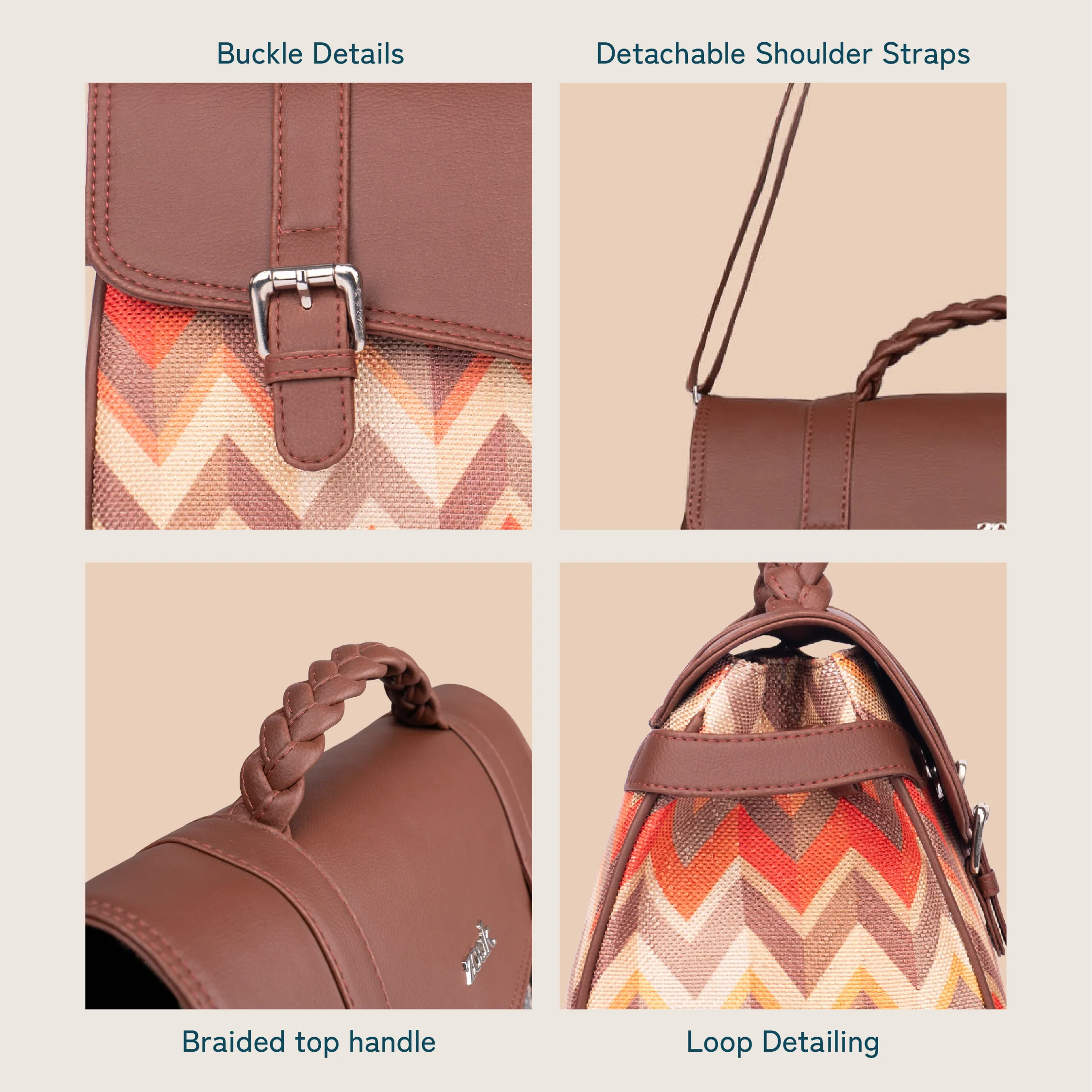 Konkona Heritage Satchel Bag - Tidal Wave - Image 8