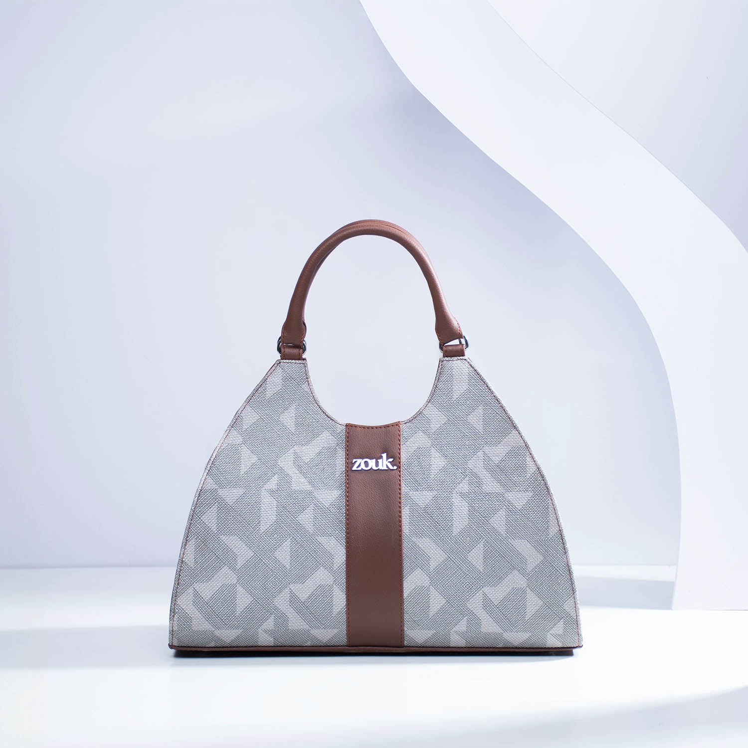 Konkona Statement Satchel Bag - Aravalli Abstract - Image 2