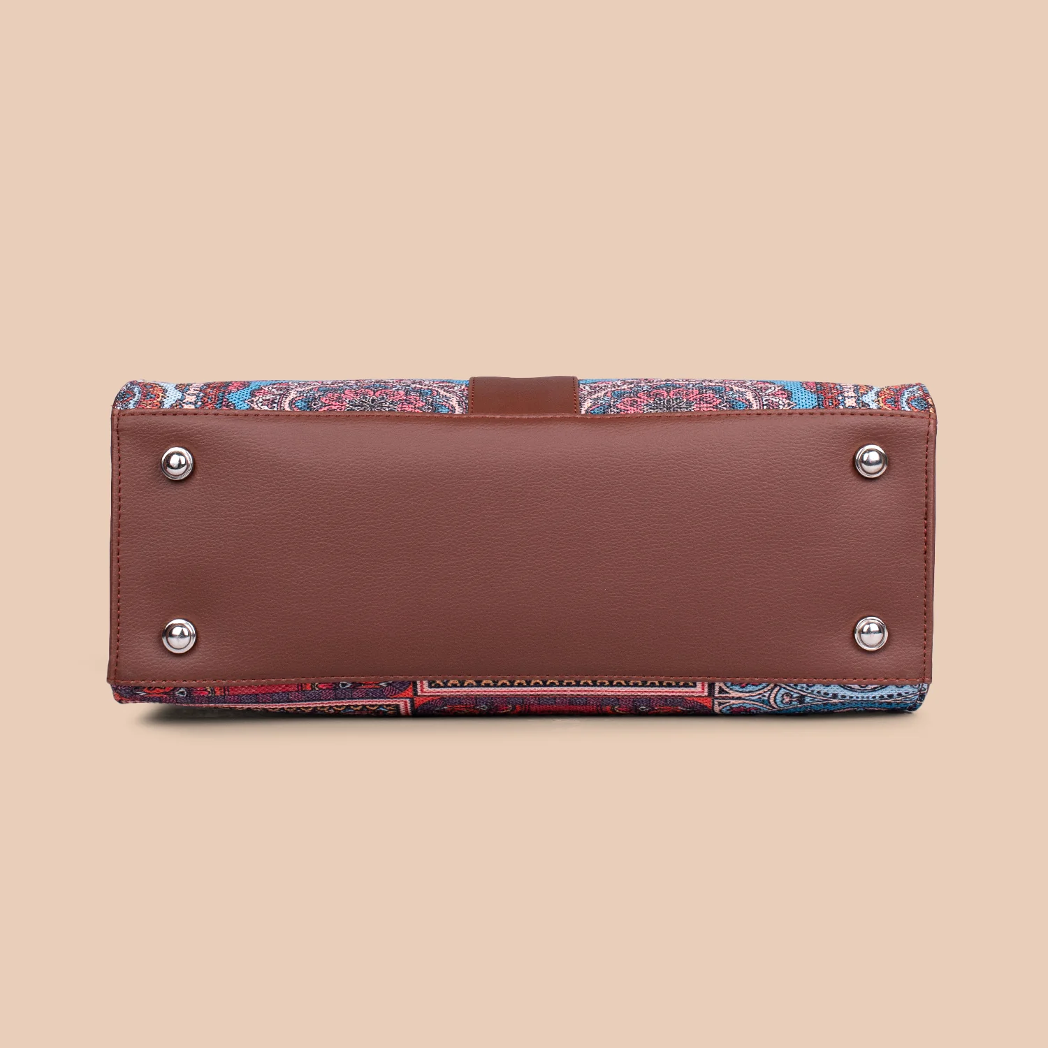 Konkona Statement Satchel Bag - Multicolor Mandala Print - Image 9