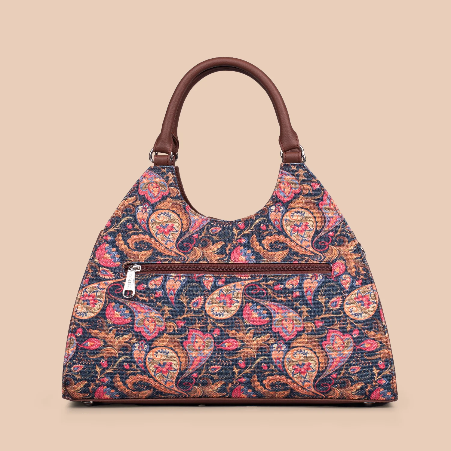 Konkona Statement Satchel Bag - Paisley Print - Image 4