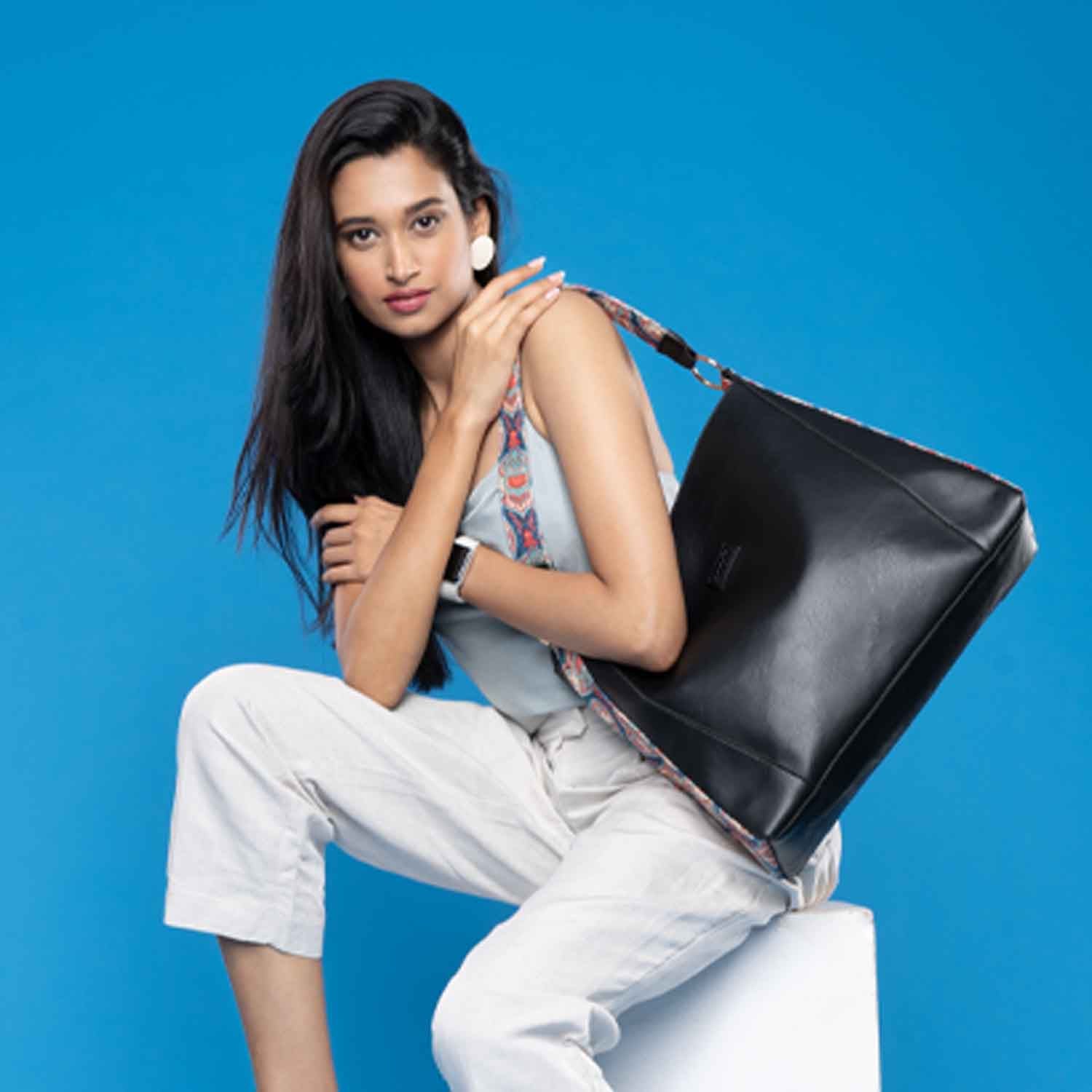 Kovil Blue Classic Open Tote - Image 2