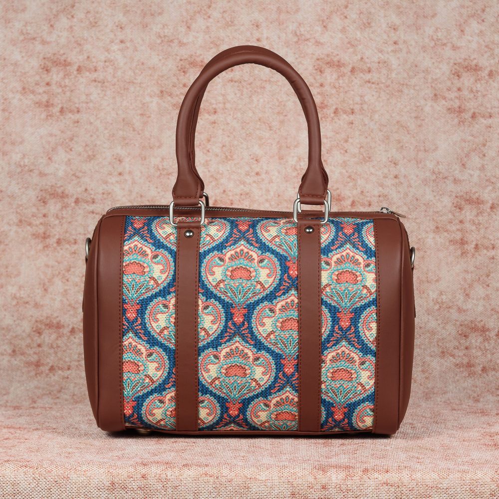 Kovil Blue- Handbag & Chain Wallet Combo - Image 3