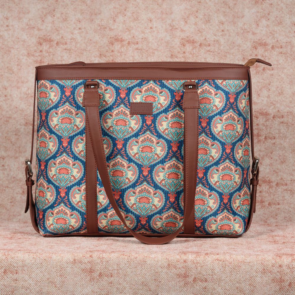 Kovil Blue- Office Bag & Chain Wallet Combo - Image 2