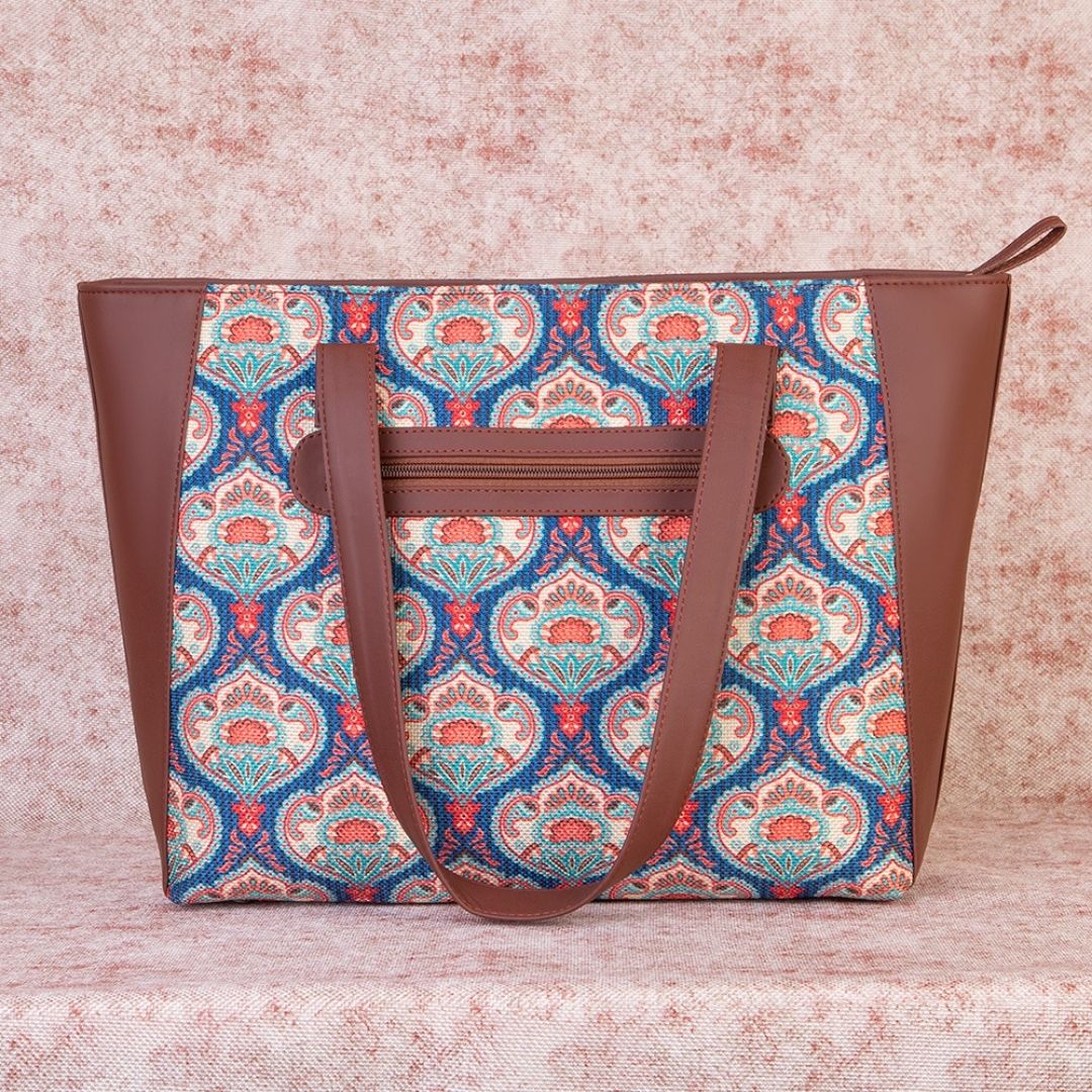 Kovil Blue Side Tote Bag - Image 2