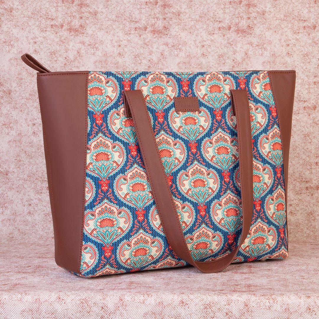 Kovil Blue Side Tote Bag - Image 3
