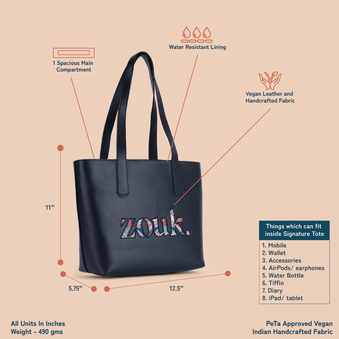 Kovil Blue Signature Tote - Image 4