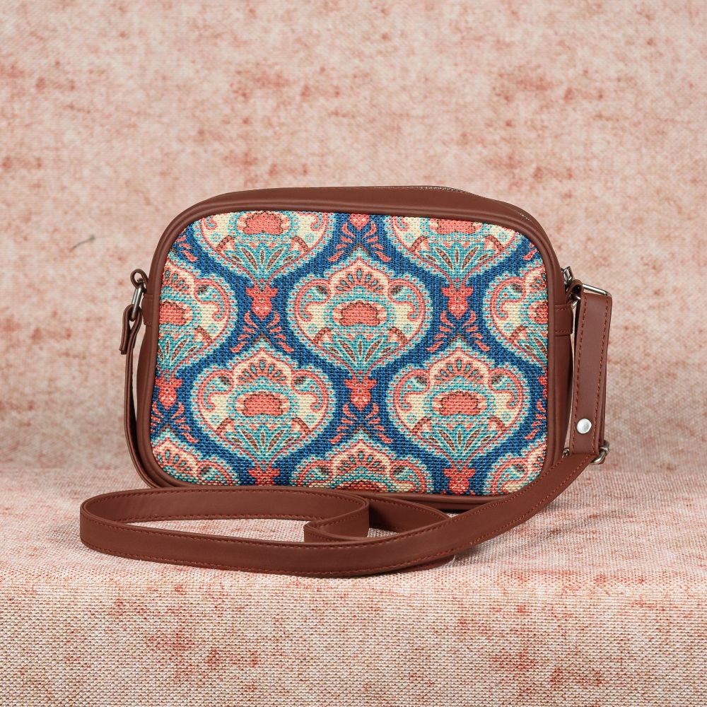 Kovil Blue Sling Bag and Chain Wallet (CFC) Combo - Image 2