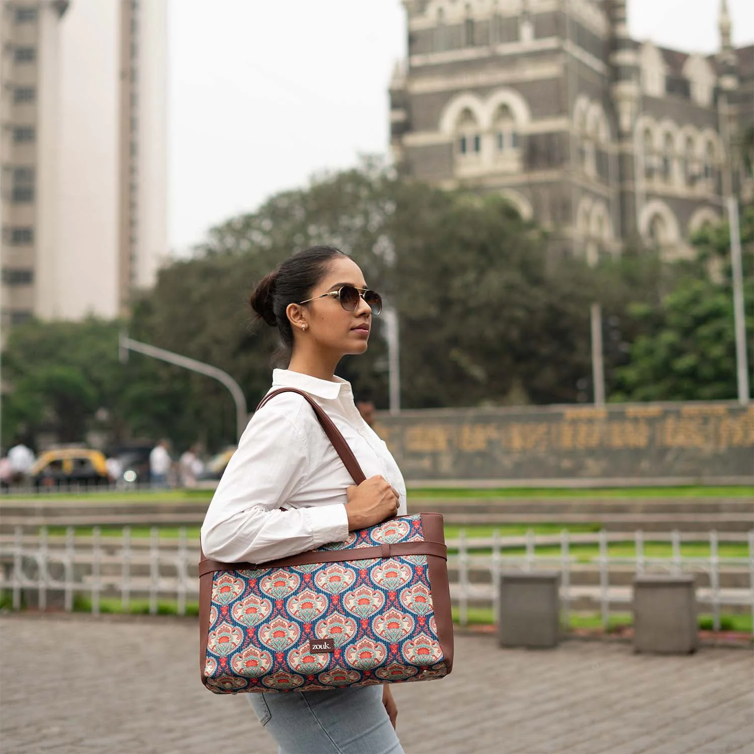 Kovil Blue Statement Office Bag - Image 2