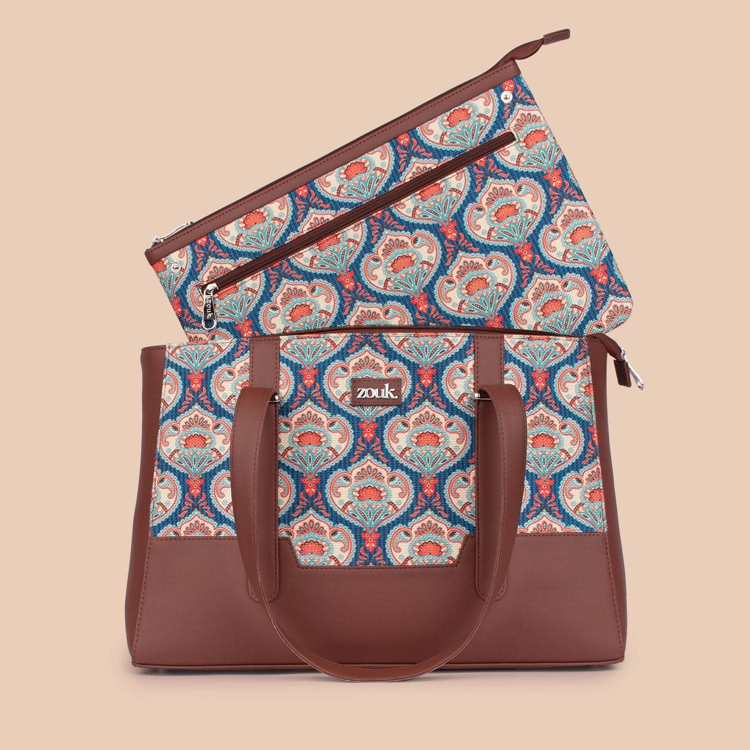 Zouk Kovil Blue Maya Multitasker Tote Bag - Image 4