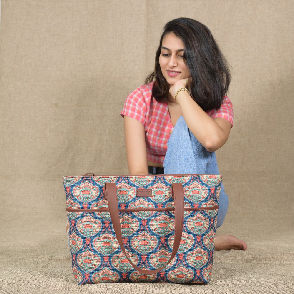 Kovil Blue Tote Bag - Image 2