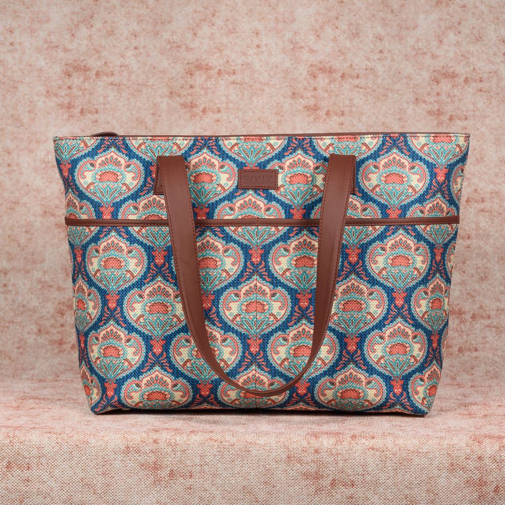 Kovil Blue- Tote Bag & Chain Wallet Combo - Image 2
