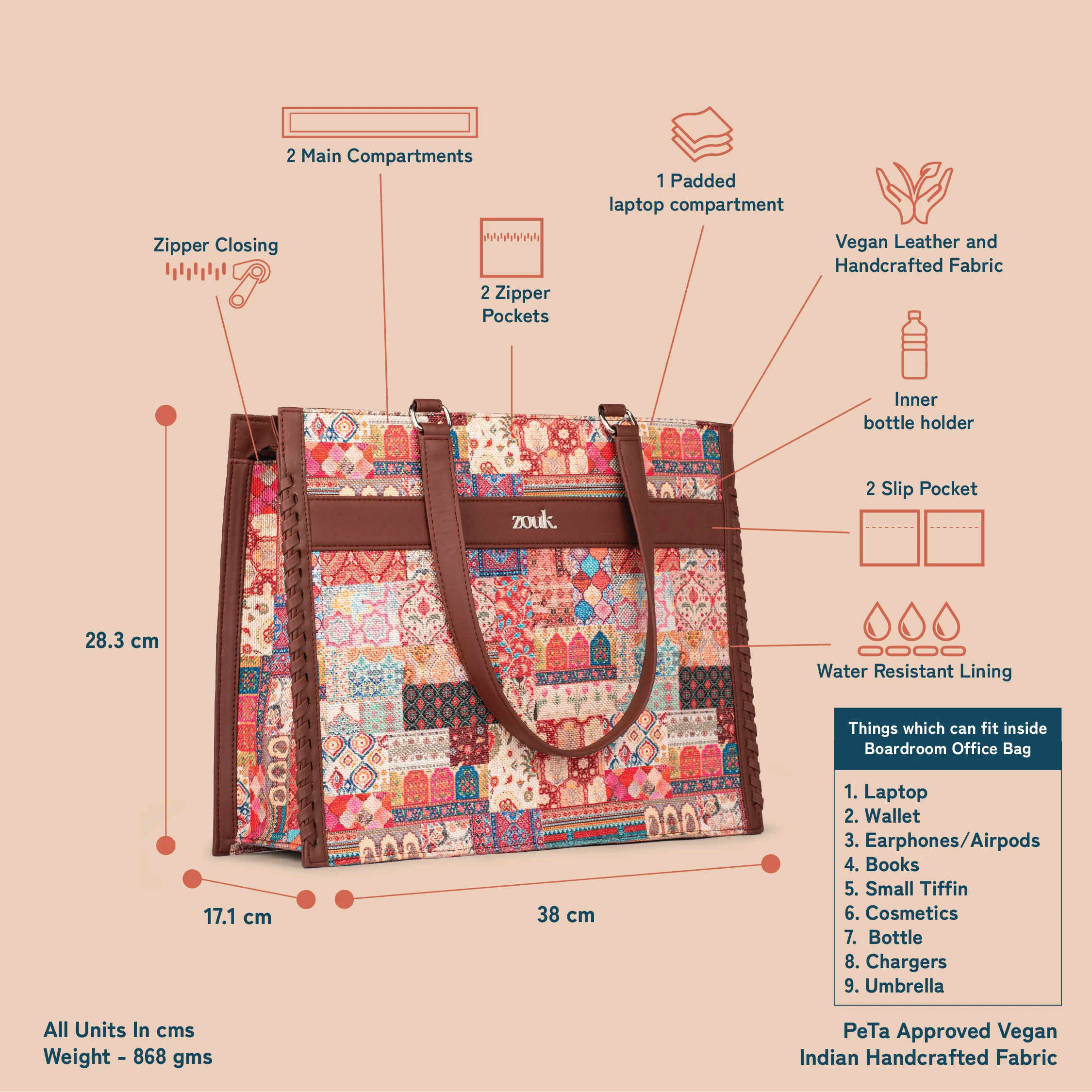Kutch Gamthi Boardroom Office Bag - Image 5