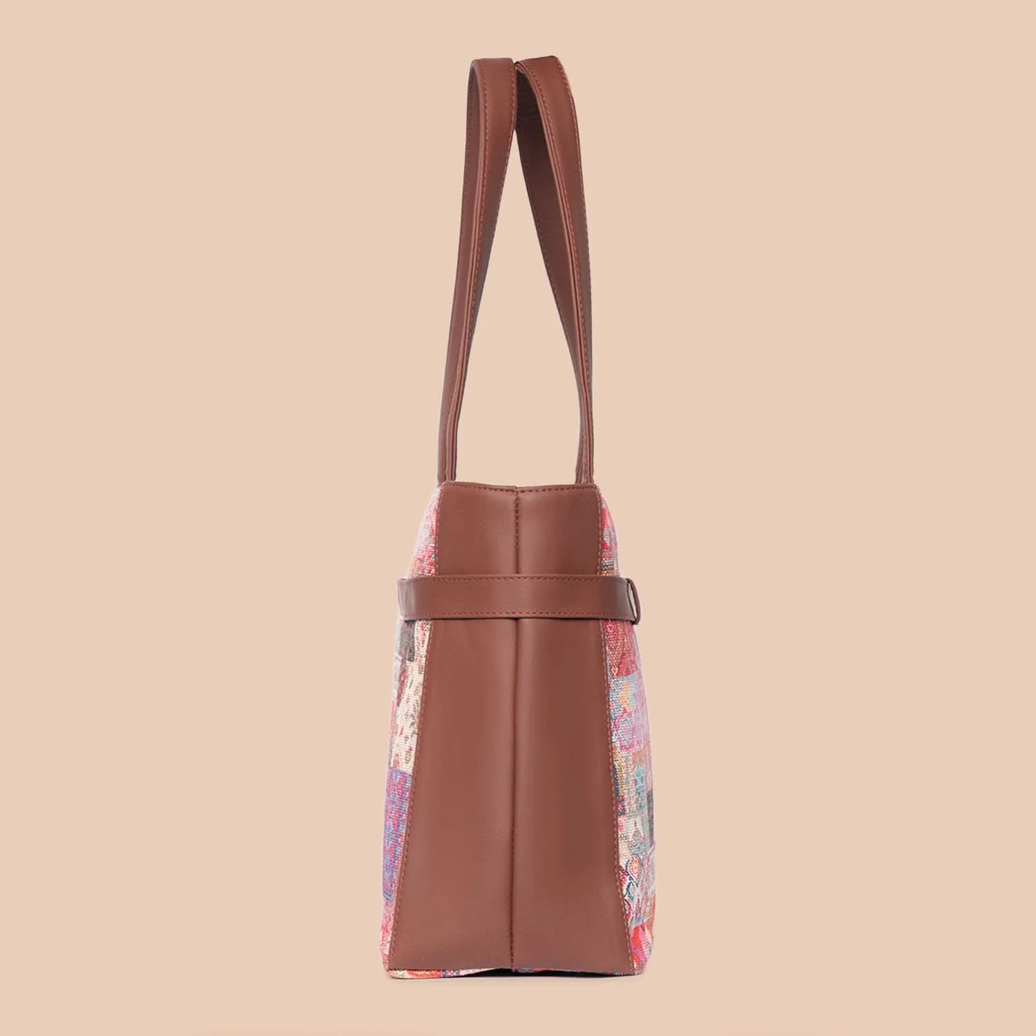 Kutch Gamthi & Mughal Art Multicolor - Statement Office Bag & U-Shaped Sling Bag Combo - Image 4
