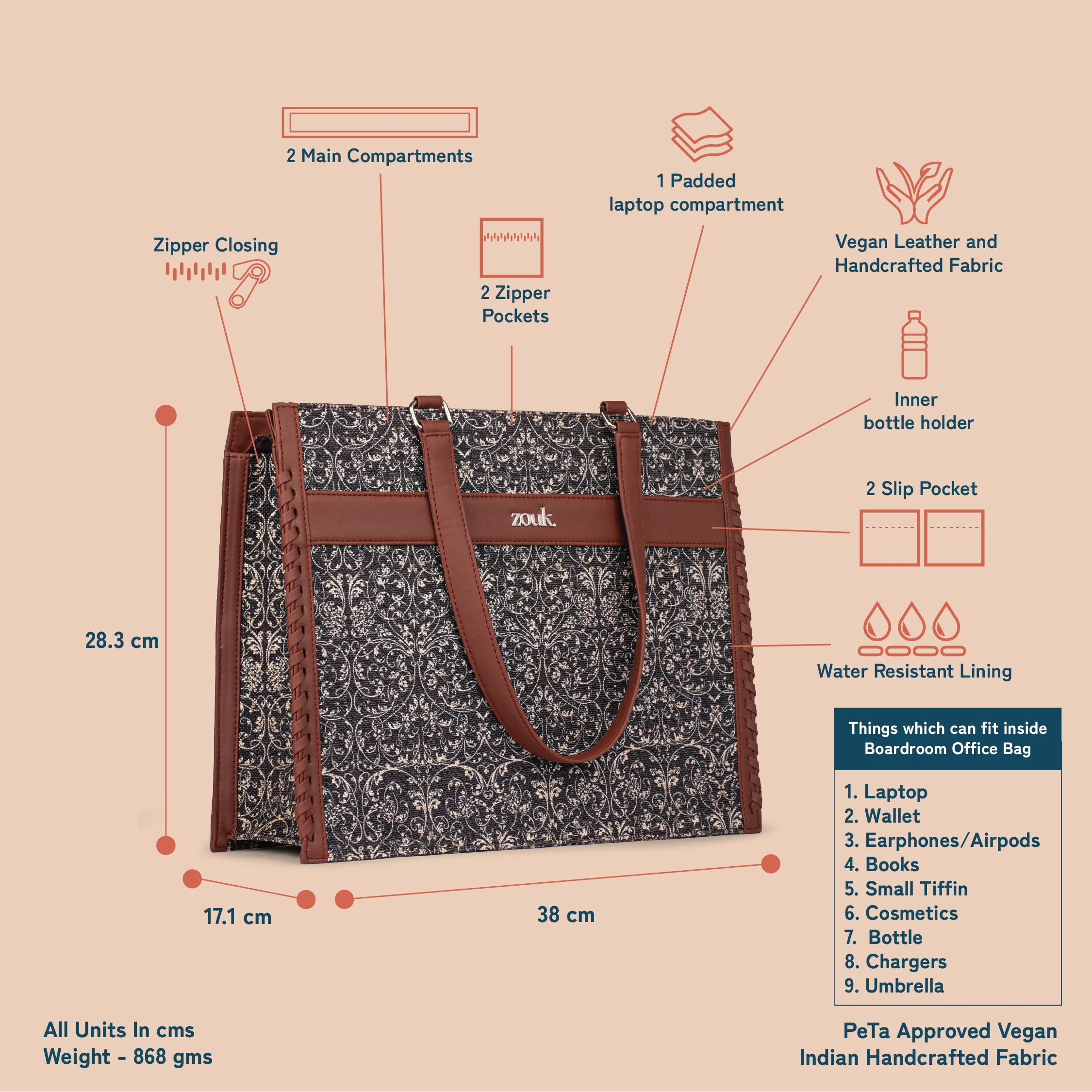 Lattice Lace Boardroom Office Bag - Image 5
