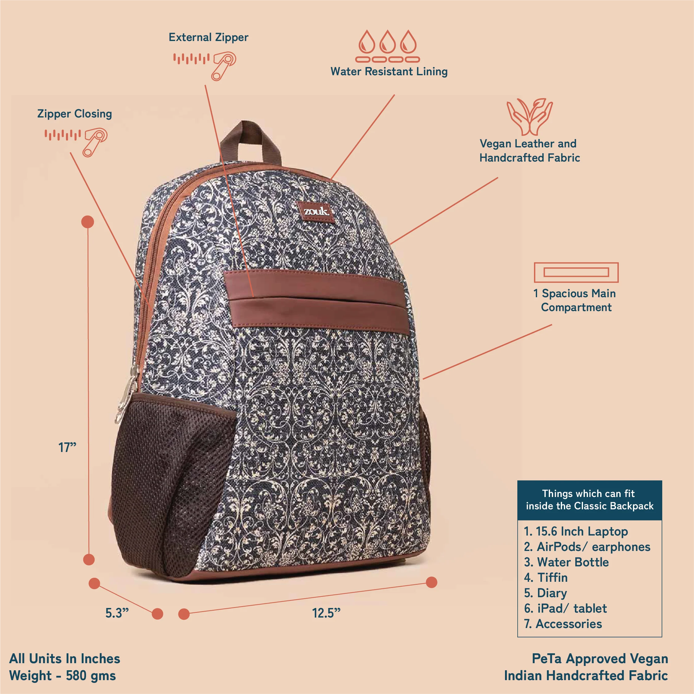 Lattice Lace Classic Backpack - Image 3