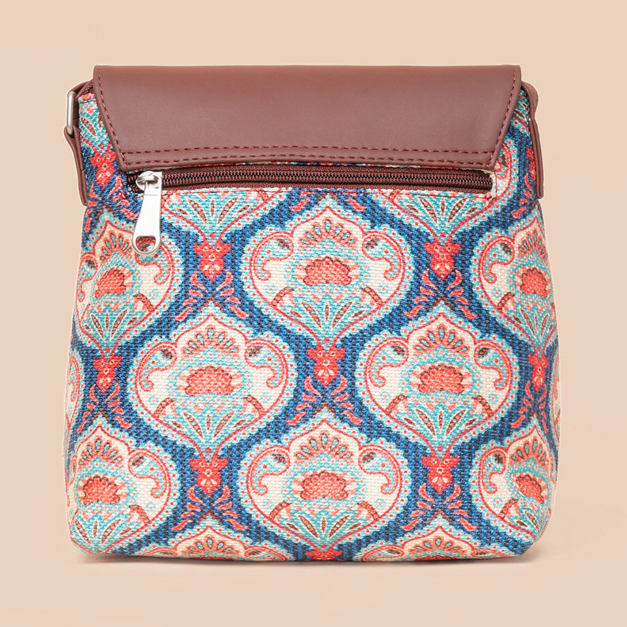 Lattice Lace & Kovil Blue - Women's Office Bag & Flap Sling Bag Combo - Image 6