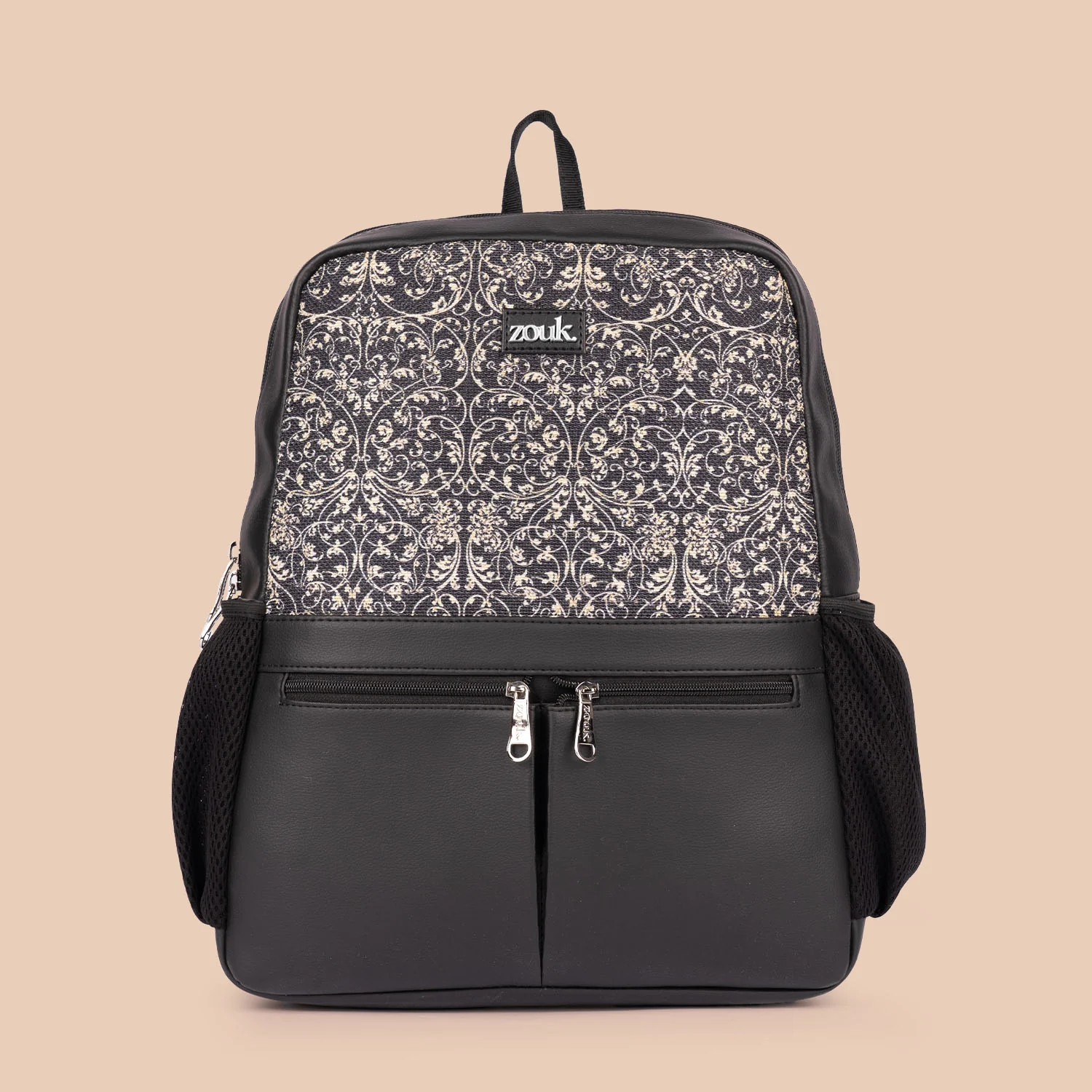 Lattice Lace Office Backpack & Qutub Stripes Dome Daypack Combo - Image 2