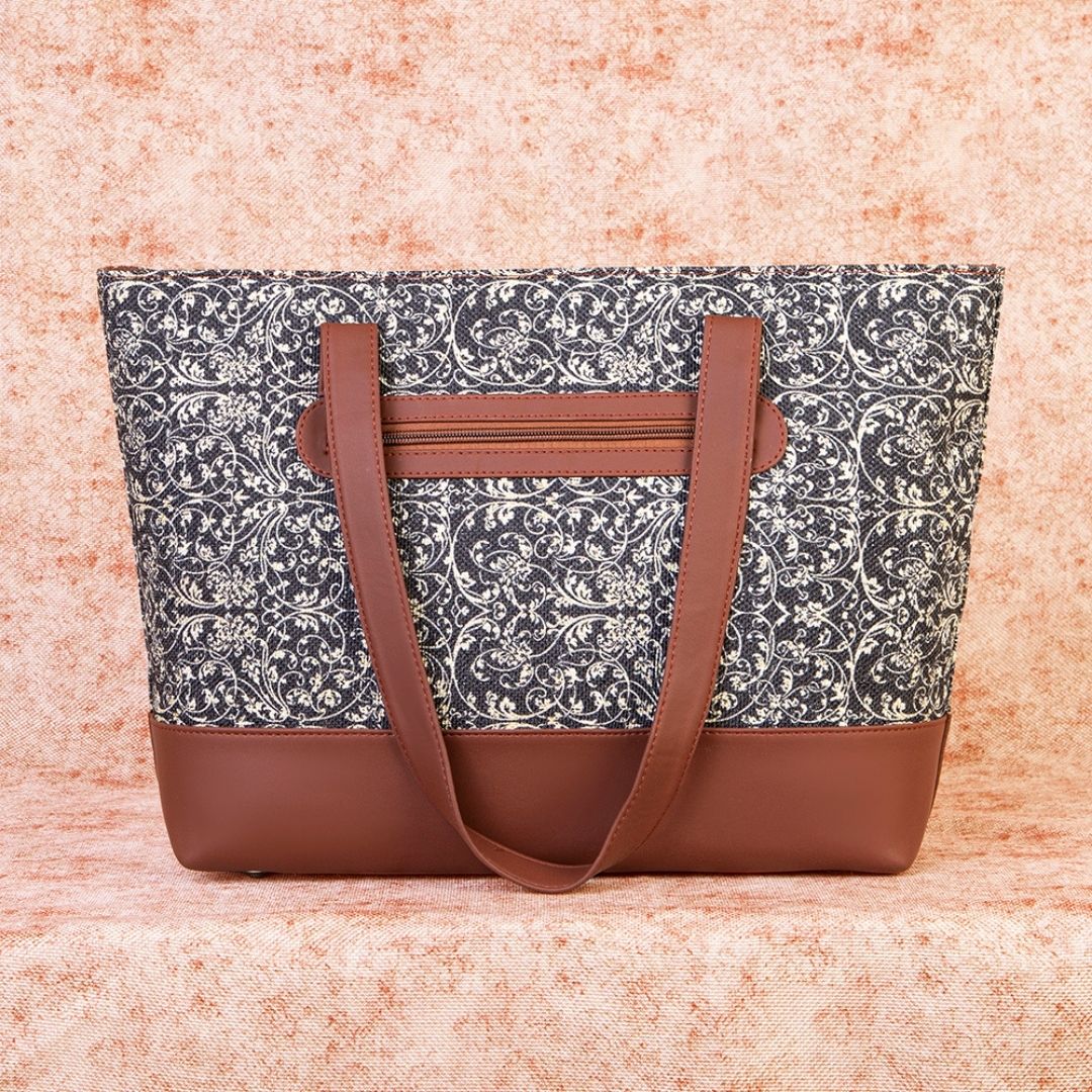 Lattice Lace Shoulder Tote Bag - Image 2