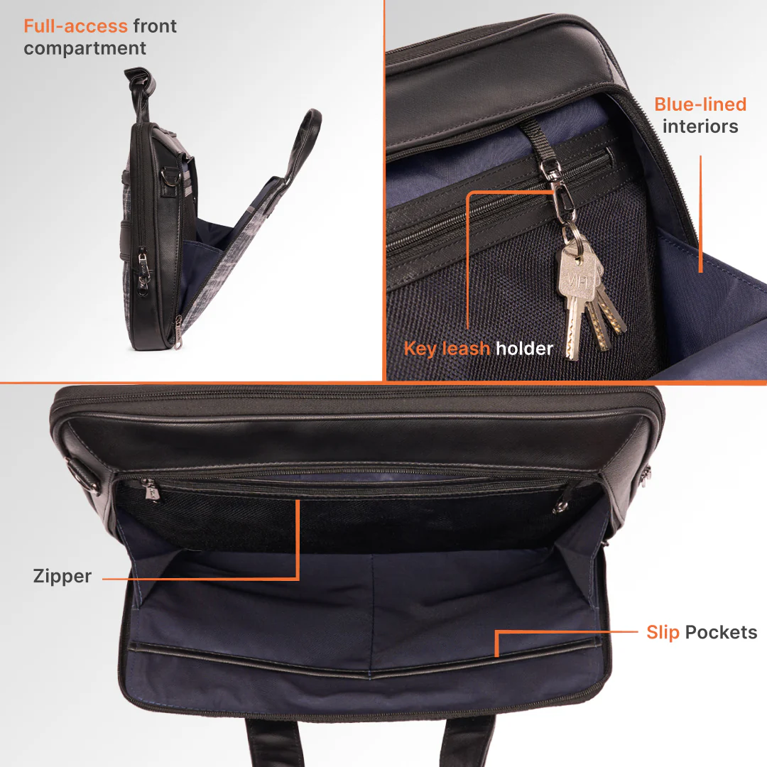 Leh Grit Executive Laptop Bag (Black) - Image 8