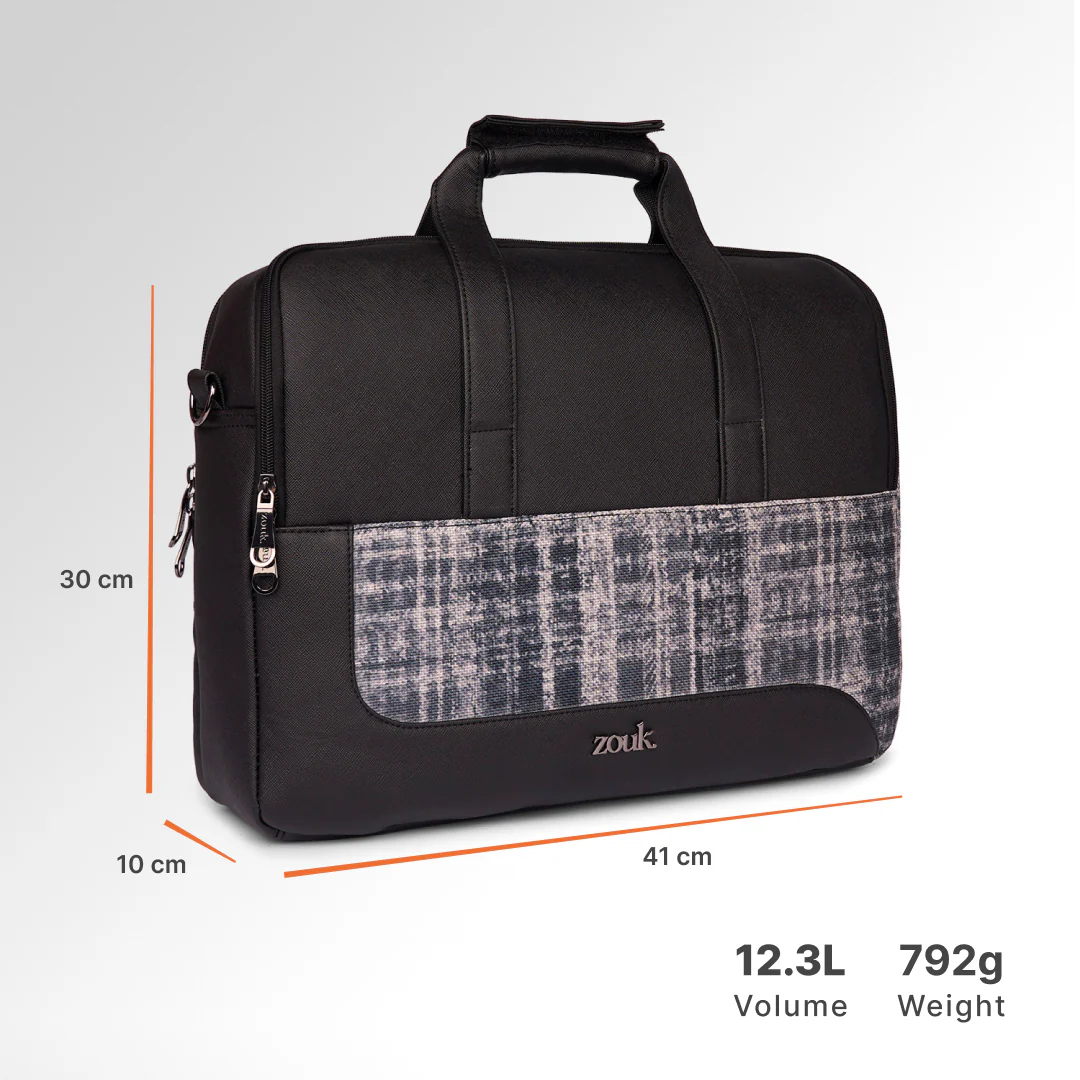 Leh Grit Office Laptop Bag (Black) - Image 4