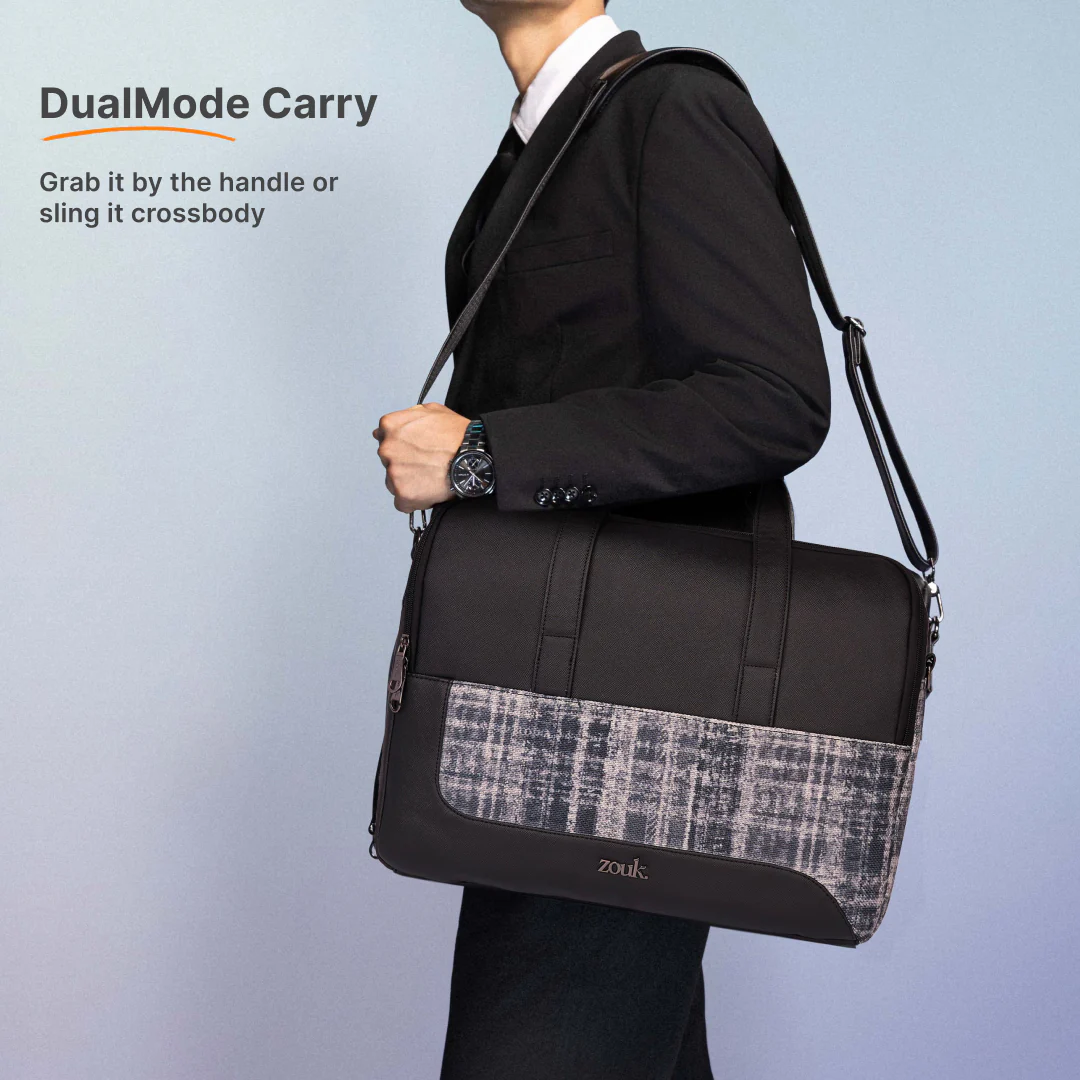 Leh Grit Office Laptop Bag (Black) - Image 6