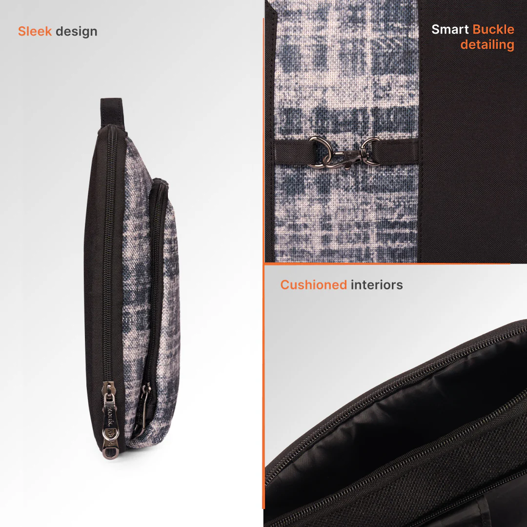 Leh Grit Signature Laptop Sleeve - 14inch (Black) - Image 5
