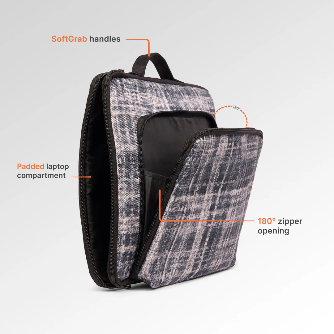Leh Grit Signature Laptop Sleeve - 14inch (Black) - Image 6