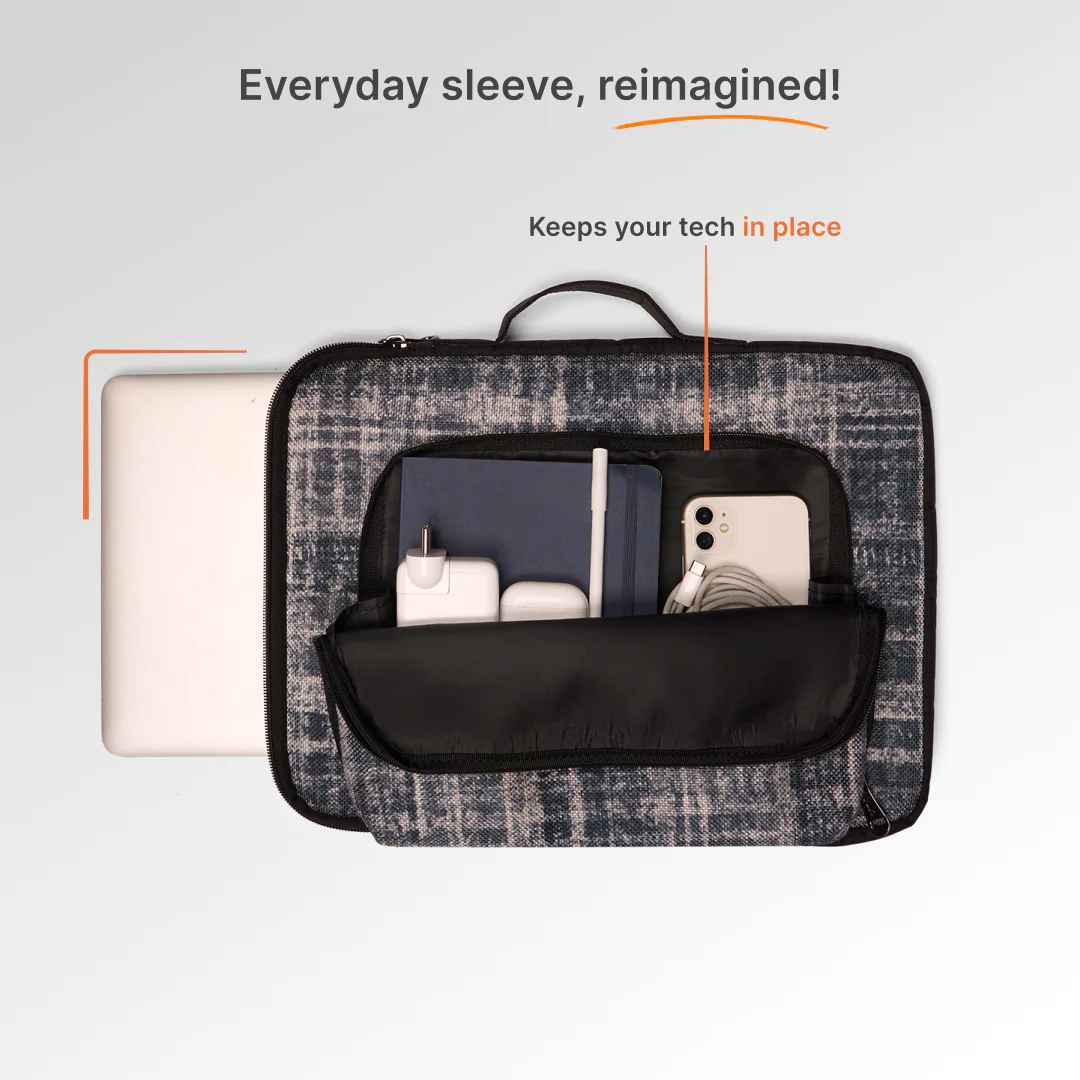 Leh Grit Signature Laptop Sleeve - 14inch (Black) - Image 7