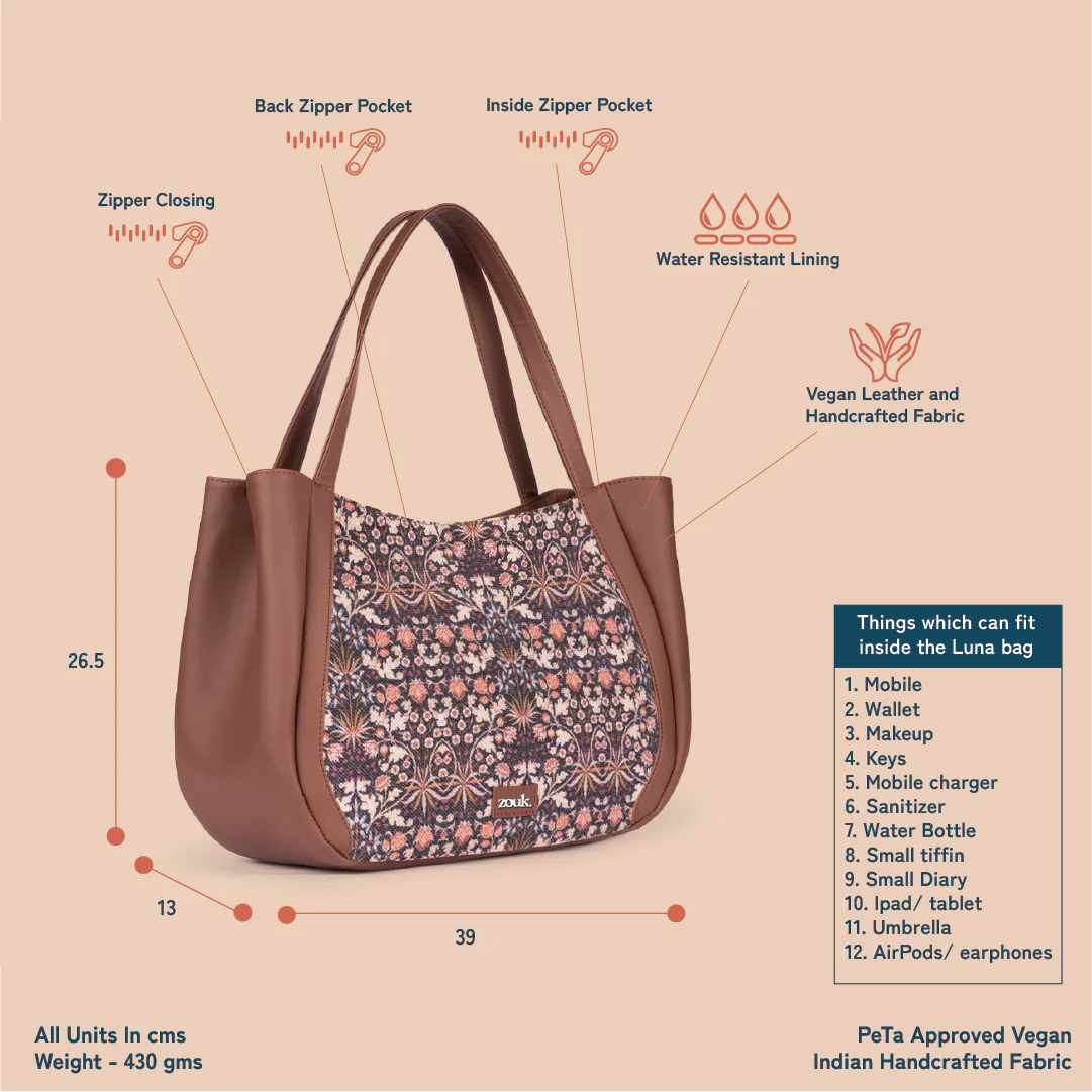 Kashmir Blooms Luna Handbag - Image 4