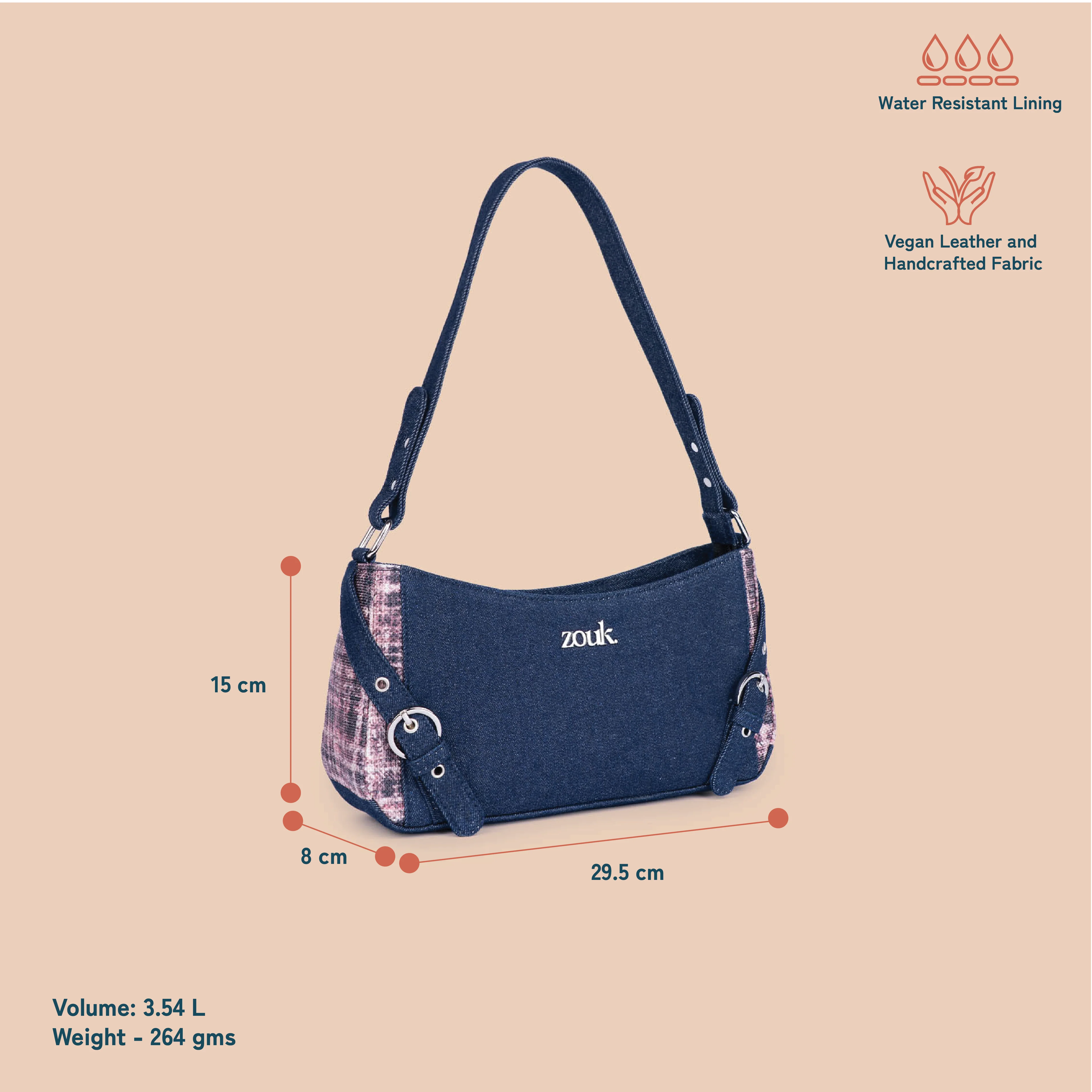 Lyra Baguette - Cashmere Noir (Pink) - Image 5