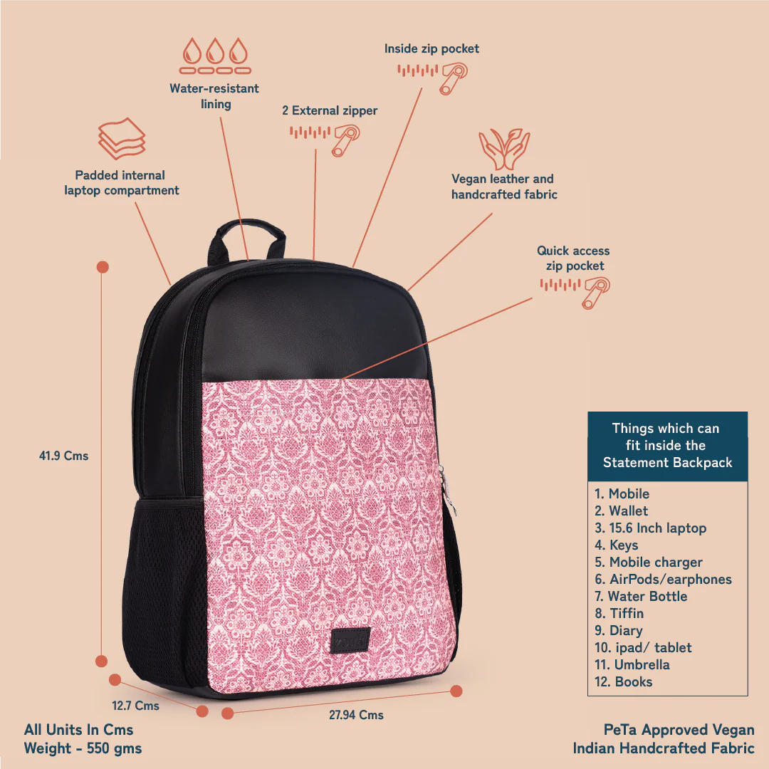 Madurai Blossom Statement Backpack - Image 3