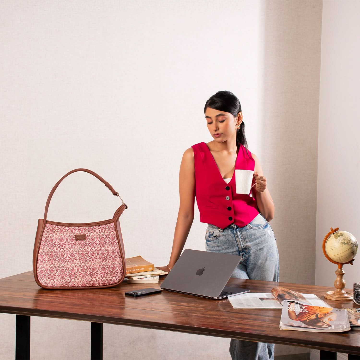 Madurai Blossom Sleek Shoulder Bag - Image 2