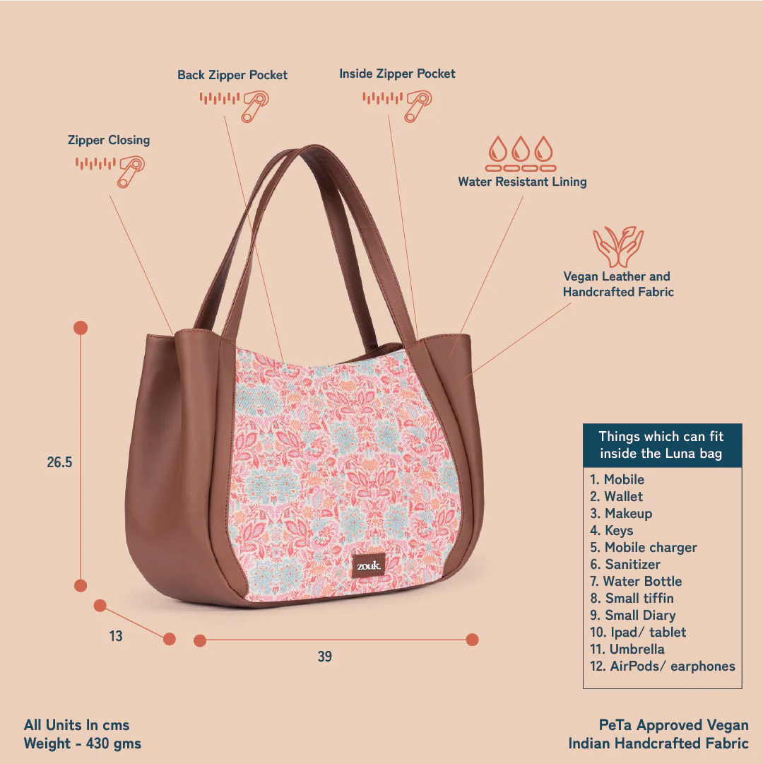Mangalore Blossoms Luna Handbag - Image 4