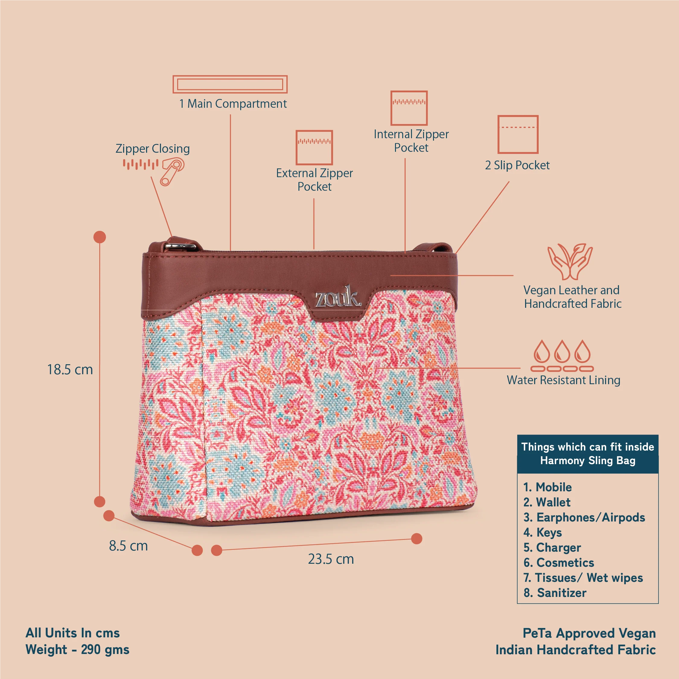 Mangalore Blossoms Harmony Sling Bag - Image 4