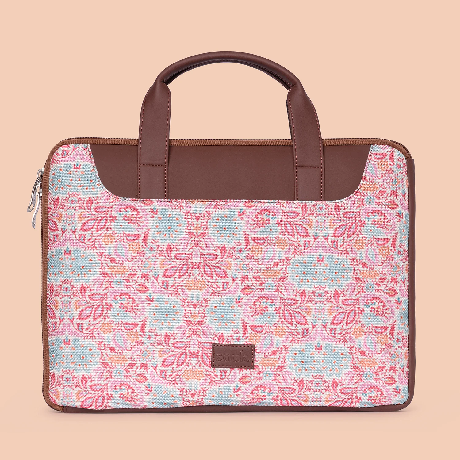 Mangalore Blossoms L-Zippered Laptop Sleeve - Image 2