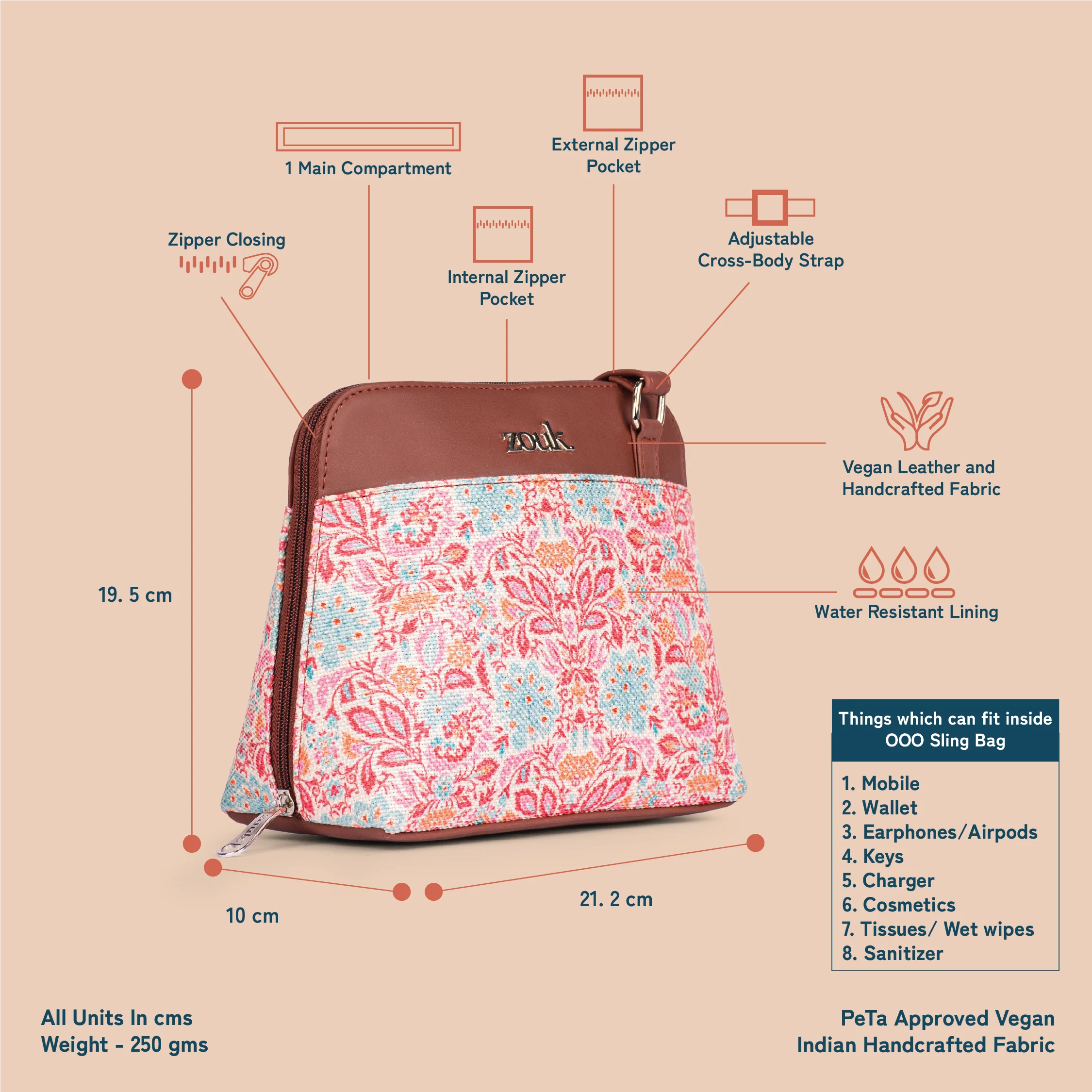 Mangalore Blossoms OOO Sling Bag - Image 5