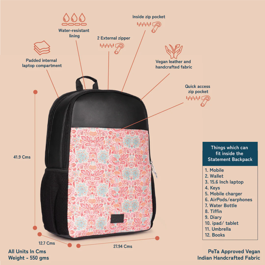 Mangalore Blossoms Statement Backpack - Image 3