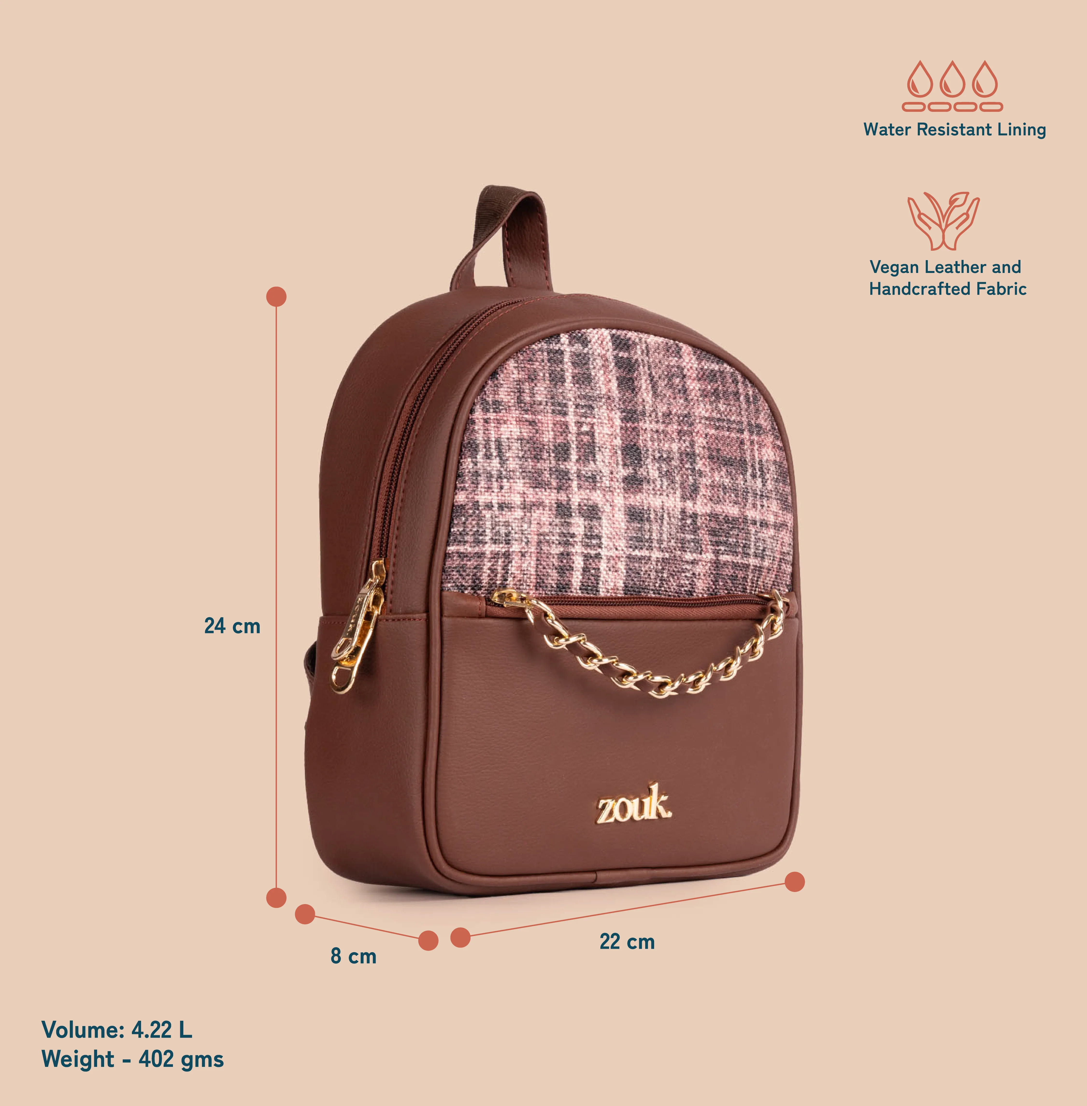 Mayra Mini-Daypack - Cashmere Noir (Pink) - Image 4