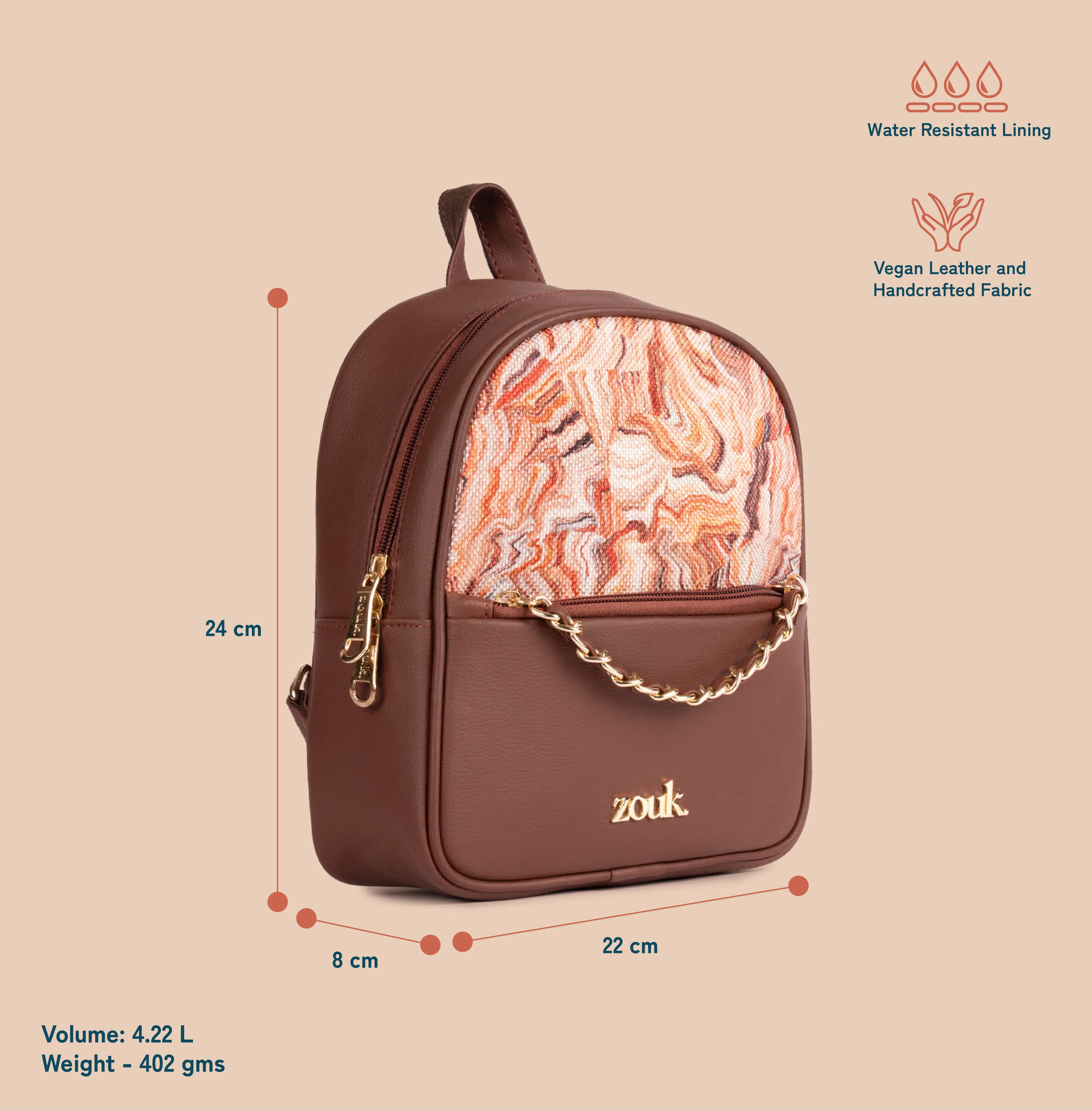 Mayra Mini-Daypack - Nicobar Coral - Image 5