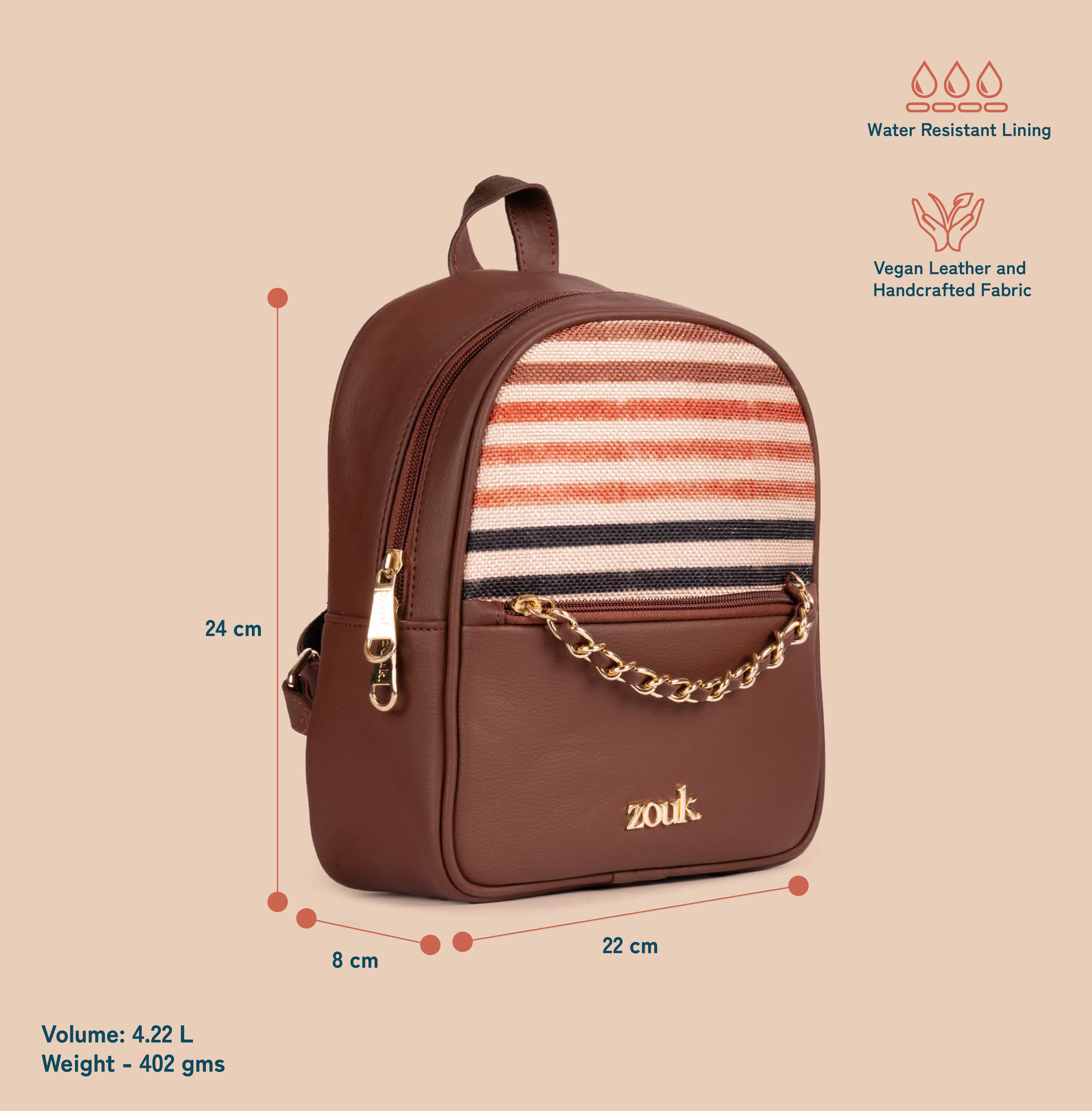 Mayra Mini-Daypack - Qutub Stripes - Image 5