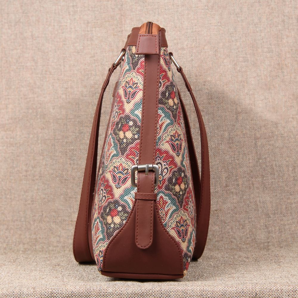 Mughal Art Multicolor and Mughal Garden - Office Bag & Chain Wallet Combo - Image 4