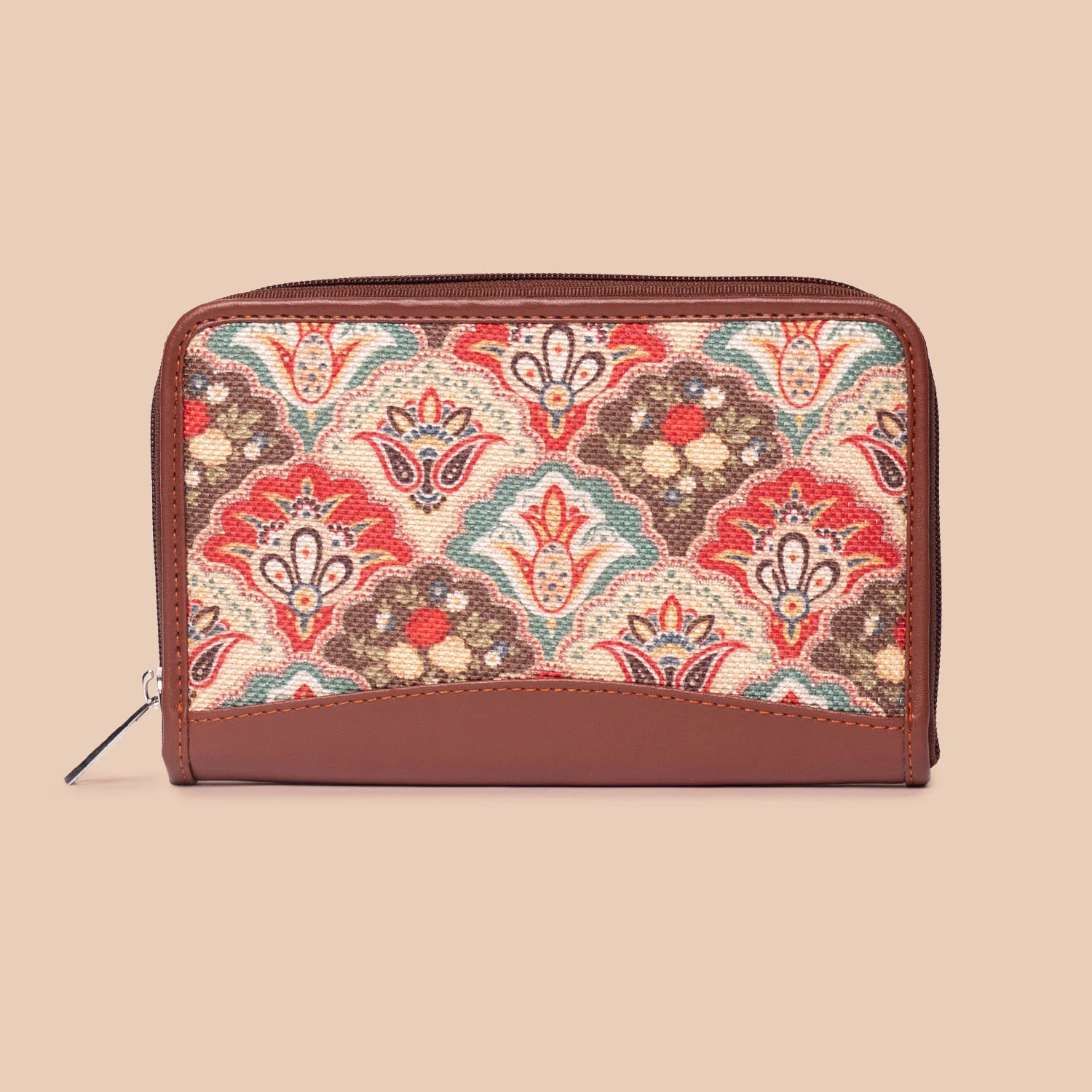 Mughal Art Multicolor Everyday Tote Bag & Chain Wallet Combo - Image 5