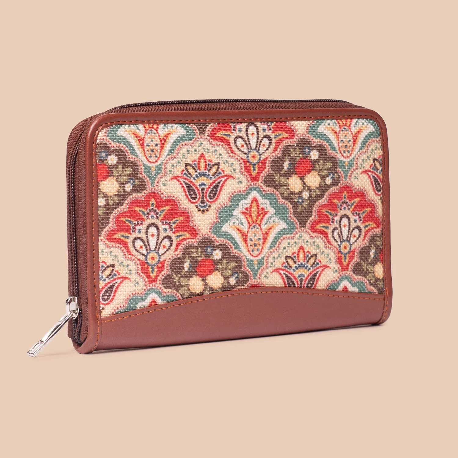 Mughal Art Multicolor Everyday Tote Bag & Chain Wallet Combo - Image 6