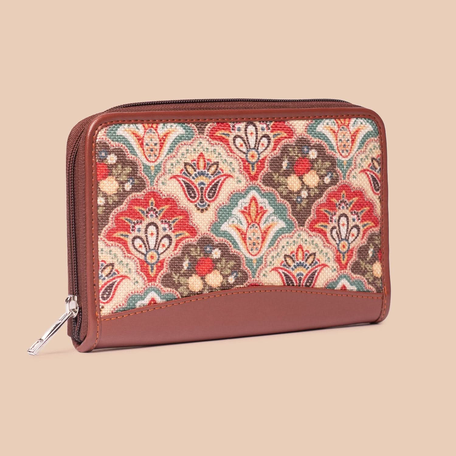 Mughal Art Multicolor - Handbag & Chain Wallet Combo - Image 7