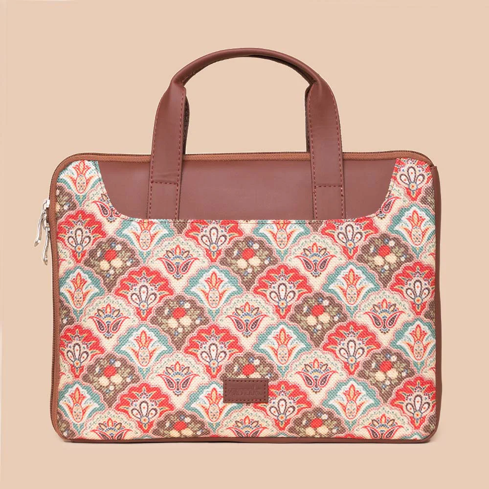 Mughal Art Multicolor L-Zippered Laptop Sleeve - Image 2