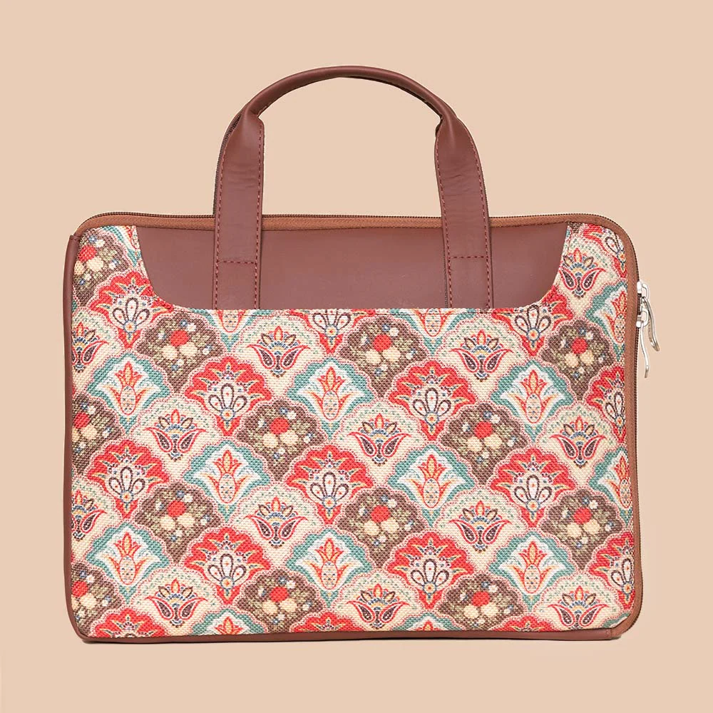 Mughal Art Multicolor L-Zippered Laptop Sleeve - Image 3