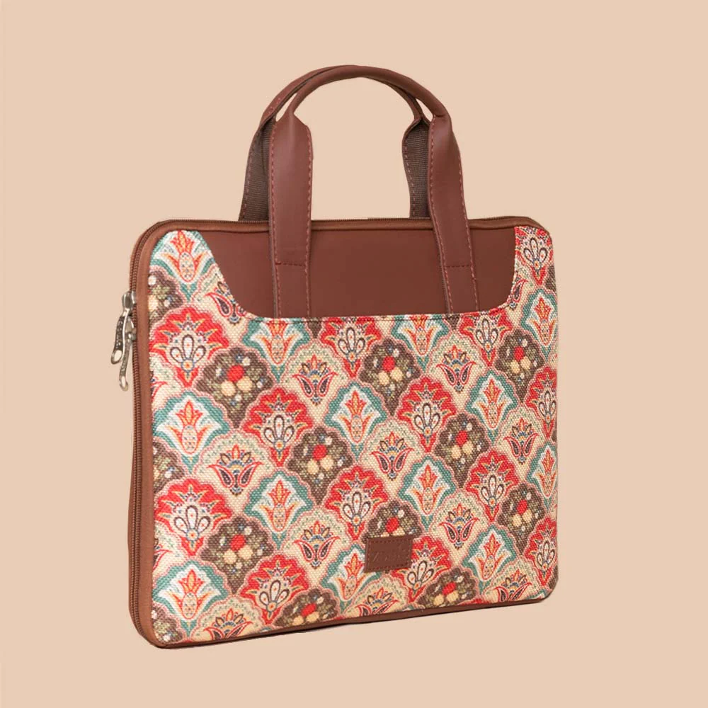 Mughal Art Multicolor L-Zippered Laptop Sleeve - Image 4